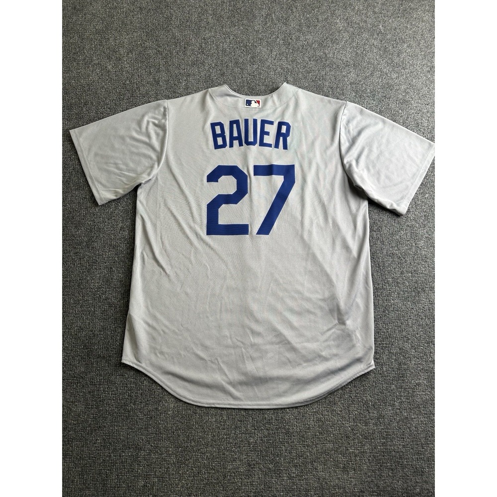 Men's Nike Los Angeles Dodgers Trevor Bauer #27 Baseball Jersey, Size L